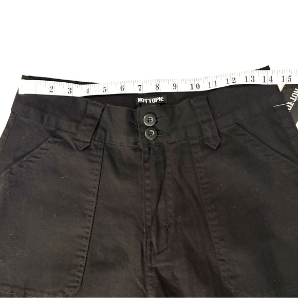 Women’s Hot Topic Black Cargo Pants, Sz 28 waist, wide leg style, NWT. - Picture 7 of 13